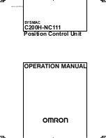 Omron SYSMAC C200H-NC111 Operation Manual preview