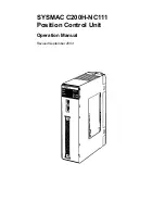 Preview for 2 page of Omron SYSMAC C200H-NC111 Operation Manual