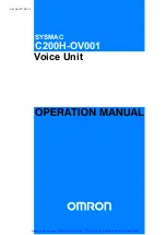 Предварительный просмотр 2 страницы Omron SYSMAC C200H-OV001 Operation Manual