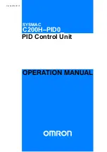 Preview for 1 page of Omron SYSMAC C200H-PID0 Series Operation Manual