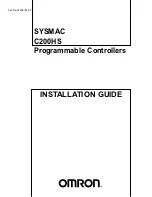 Preview for 1 page of Omron SYSMAC C200H Installation Manual