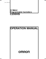 Предварительный просмотр 1 страницы Omron SYSMAC C200HS Operation Manual