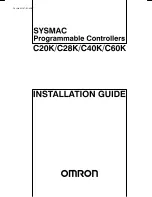 Preview for 1 page of Omron SYSMAC C20K Installation Manual