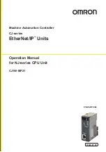 Preview for 1 page of Omron SYSMAC CJ1W-EIP21 Operation Manuals