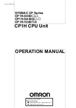 Omron Sysmac CP1H Operation Manual preview