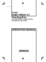 Предварительный просмотр 1 страницы Omron SYSMAC CVM1-PRO01-V1 Operation Manual