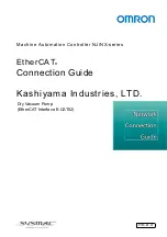 Предварительный просмотр 1 страницы Omron sysmac EtherCAT NJ101 Series Connection Manual