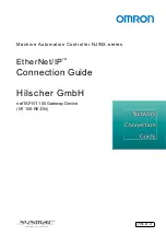 Предварительный просмотр 1 страницы Omron sysmac EtherNet/IP NJ Series Connection Manual