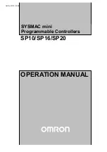 Предварительный просмотр 1 страницы Omron SYSMAC mini SP10 Operation Manual