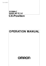 Предварительный просмотр 1 страницы Omron SYSMAC W398-E1-1 Operation Manual