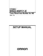 Omron SYSMAC WS02-NSFC1-E Setup Manual предпросмотр