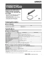 Предварительный просмотр 1 страницы Omron V600-CHUD User Manual