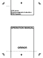 Omron V700 series Operation Manual preview