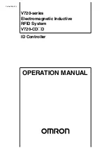 Omron V720 Series Operation Manual preview