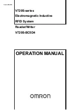 Предварительный просмотр 1 страницы Omron V720S Series Operation Manual