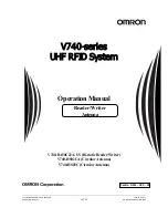 Предварительный просмотр 1 страницы Omron V740-HS02C Operation Manual