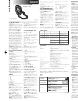 Preview for 1 page of Omron Walking Style II User Manual