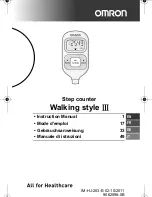 Omron Walking style III Instruction Manual preview