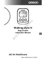 Предварительный просмотр 1 страницы Omron Walking style IV Instruction Manual