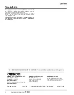 Preview for 6 page of Omron WD30 Series Manual