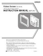 Предварительный просмотр 2 страницы Omron Xpectia FZ2-30 Instruction Manual