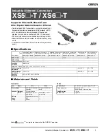 Preview for 1 page of Omron XS5 T Series Manual