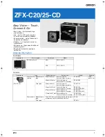 Предварительный просмотр 1 страницы Omron ZFX-C20-CD Datasheet