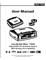 Предварительный просмотр 1 страницы On-Hold Plus OHP-7500 User Manual