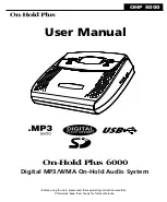 On-Hold Plus OHP 8000 User Manual preview