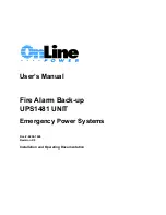 Preview for 1 page of On-Line Power Fire Alarm Back-up UPS1481 UNIT User Manual