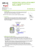 Предварительный просмотр 1 страницы On-Q/Legrand lyriQ IS-0336 Instruction/Installation Sheet