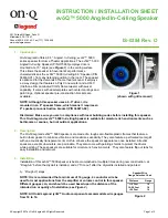 Preview for 1 page of On-Q ev?Q 5000 Instruction/Installation Sheet