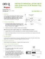On-Q Legrand RJ45 Instruction/Installation Sheet preview