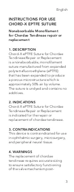 Предварительный просмотр 3 страницы On-X CHORD-X ePTFE SUTURE Instructions For Use Manual