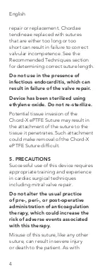 Предварительный просмотр 4 страницы On-X CHORD-X ePTFE SUTURE Instructions For Use Manual