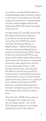 Предварительный просмотр 5 страницы On-X CHORD-X ePTFE SUTURE Instructions For Use Manual