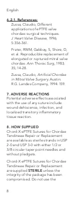 Предварительный просмотр 8 страницы On-X CHORD-X ePTFE SUTURE Instructions For Use Manual