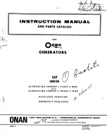 Предварительный просмотр 1 страницы Onan 2.5UF-3S/1A Instruction Manual And Parts Catalog