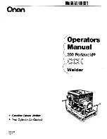 Предварительный просмотр 1 страницы Onan 200 Portaweld CCK Operator'S Manual