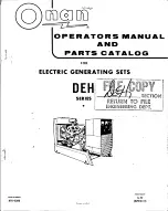 Предварительный просмотр 1 страницы Onan 25.0 DEH-515R Series Operator'S Manual And Parts Catalog