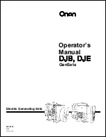 Onan DJB Operator'S Manual preview