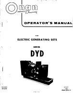 Onan DYD Series Operator'S Manual preview