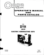 Onan DYH Series Operator'S Manual And Parts Catalog предпросмотр