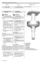 Предварительный просмотр 12 страницы Ondal Acrobat Swing Ceiling-unit Installation Instructions Manual