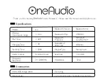 Предварительный просмотр 2 страницы One Audio STUDIO Wireless C A2 Manual