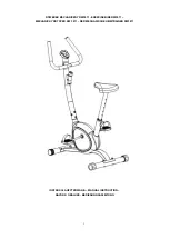 ONE FITNESS RW3011 Manual Instruction preview