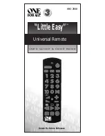 Preview for 1 page of One for All Little Easy User Manual & Code Book