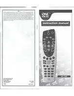 One for All URC-1669 Instruction Manual preview