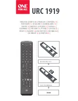 Предварительный просмотр 1 страницы One for All URC 1919 User Manual