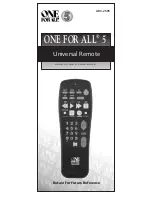 One for All URC-2505 User Manual & Code Book preview